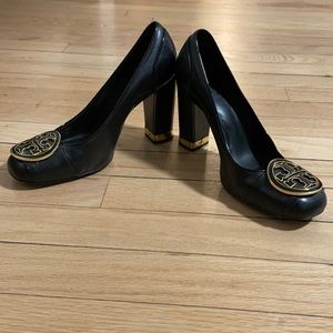 Tory Burch black block heels